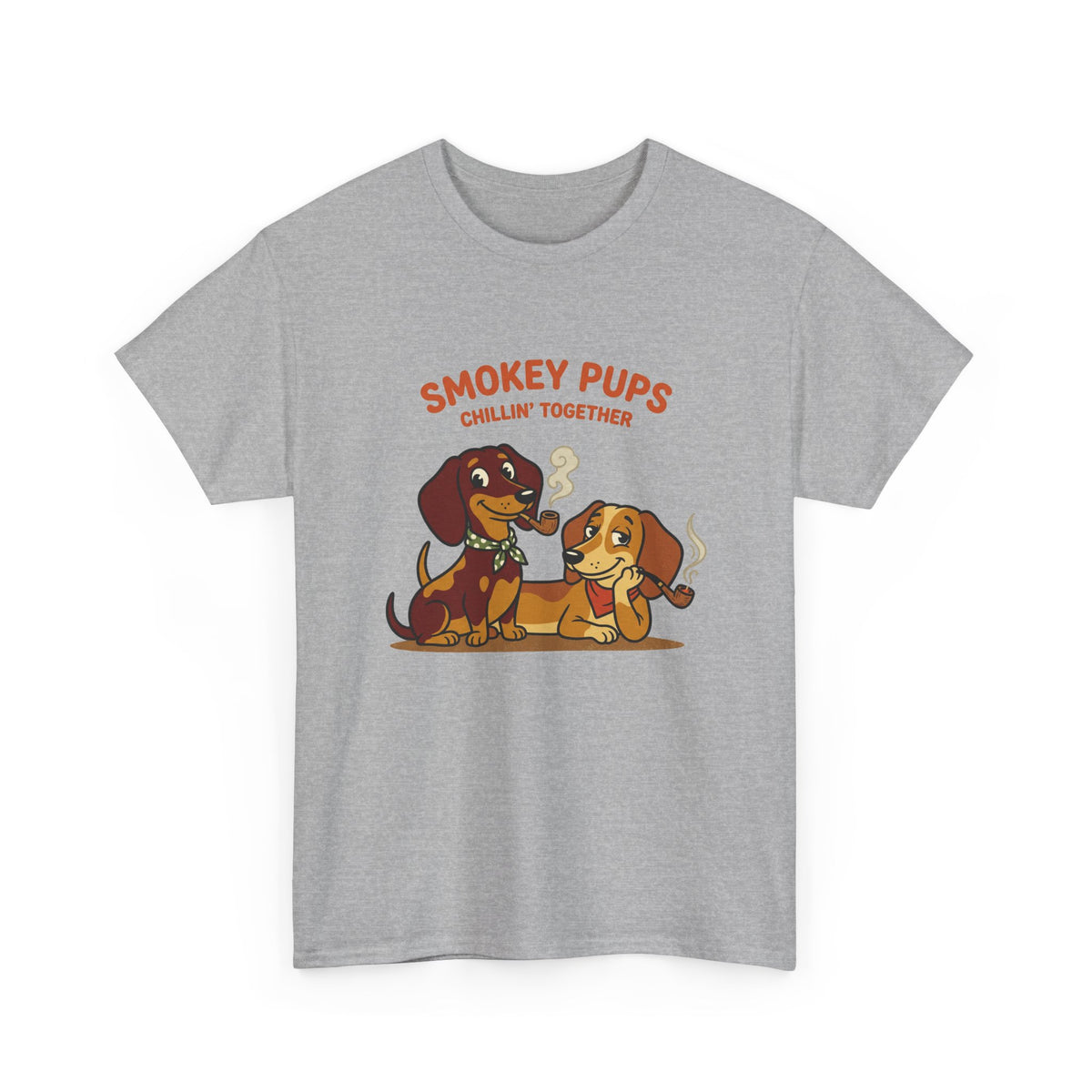 Smokey Pups T‑Shirt — 'Smokey Pups Chillin' Together' Cute Dachshund Tee