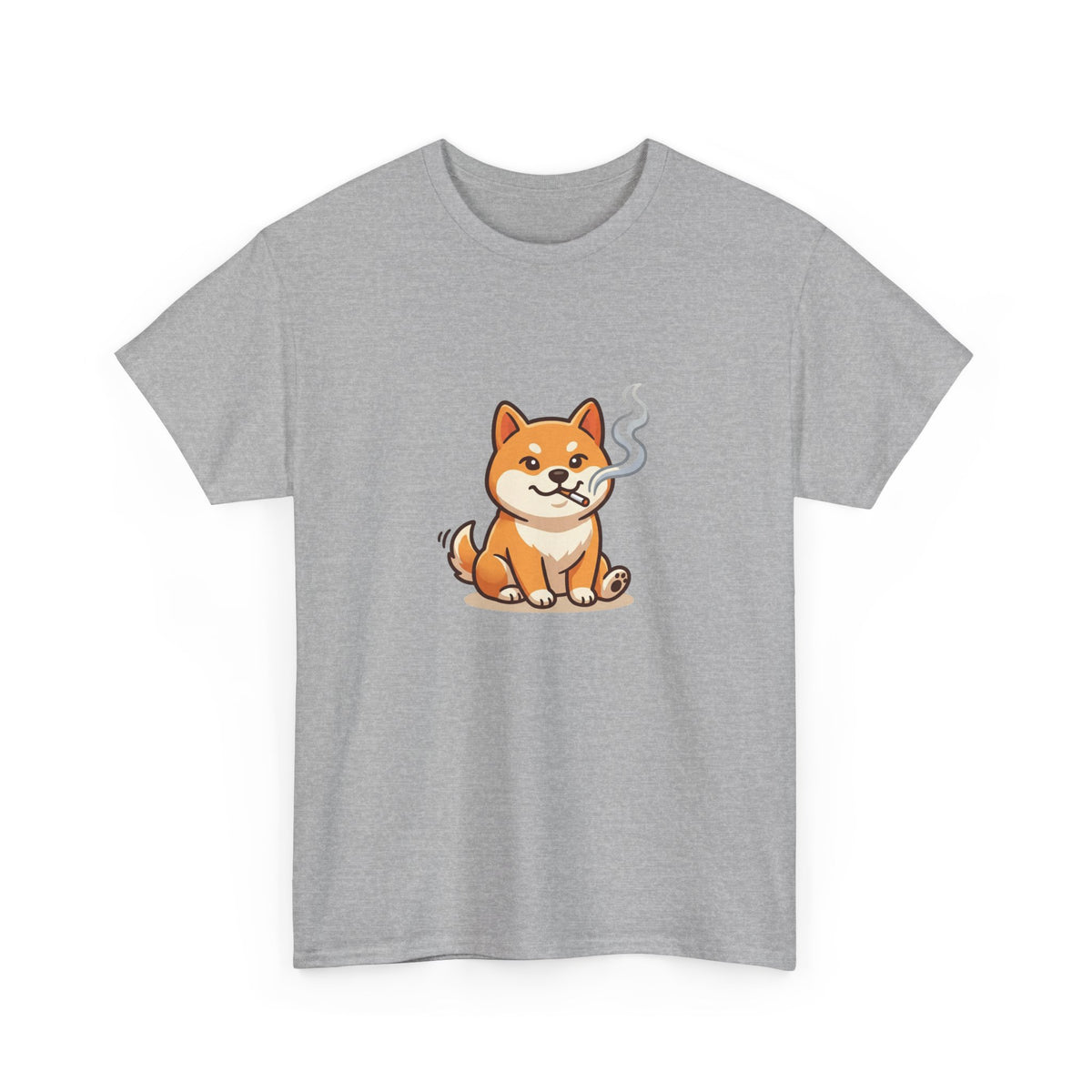 Shiba Inu Cartoon Tee — Cute Smiling Shiba Dog Graphic T-Shirt
