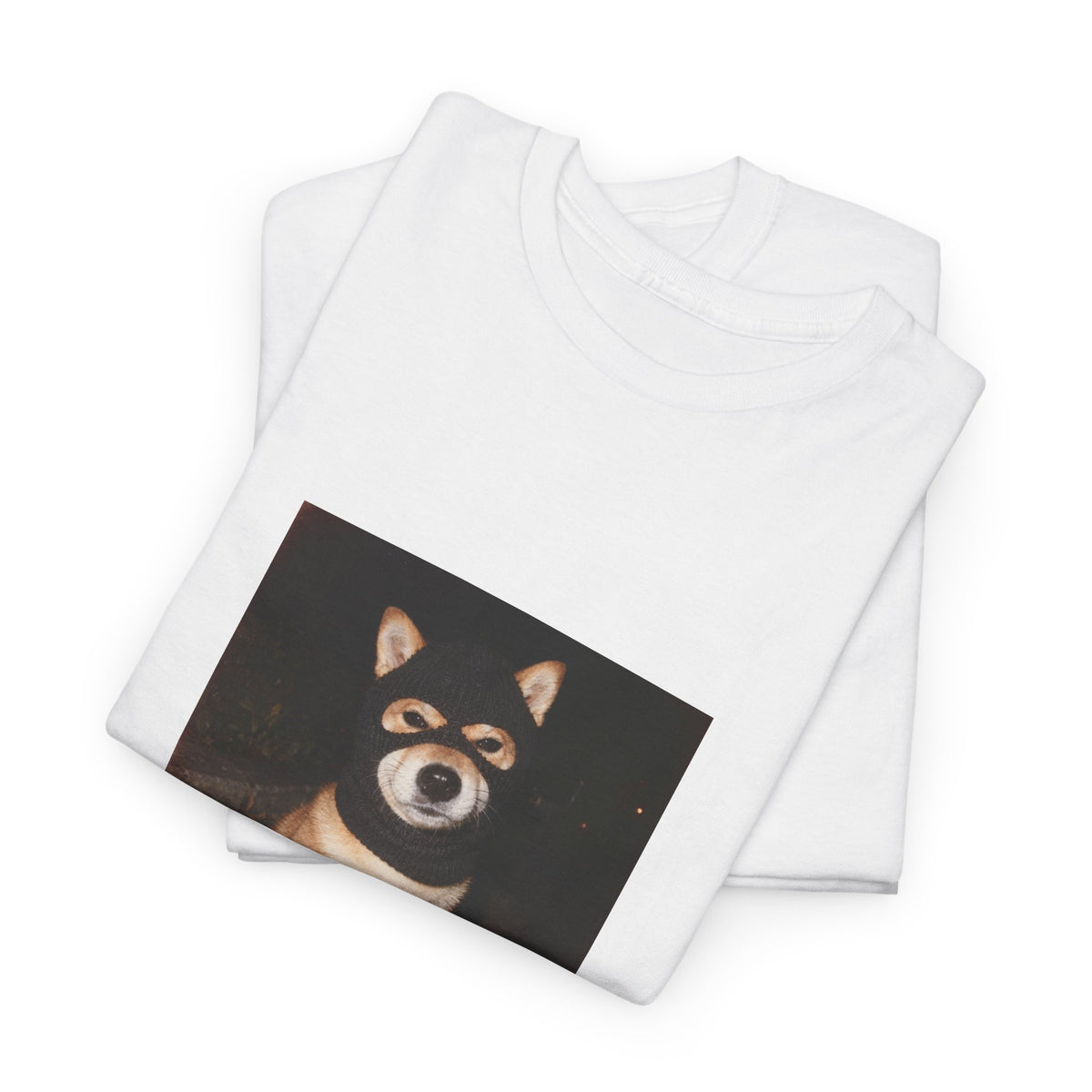 Shiba Inu Portrait T-Shirt — Cute Nighttime Dog Photo Tee