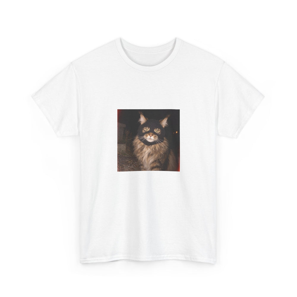 Cat Photo T‑Shirt — Cozy Fluffy Cat Portrait Tee