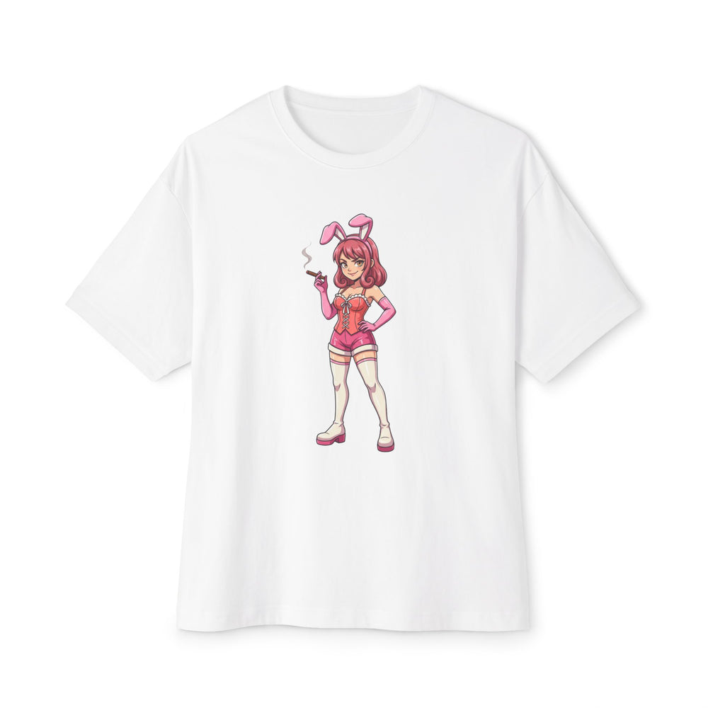 Pink Bunny Girl illustration T-Shirt | Anime Pinup Tee