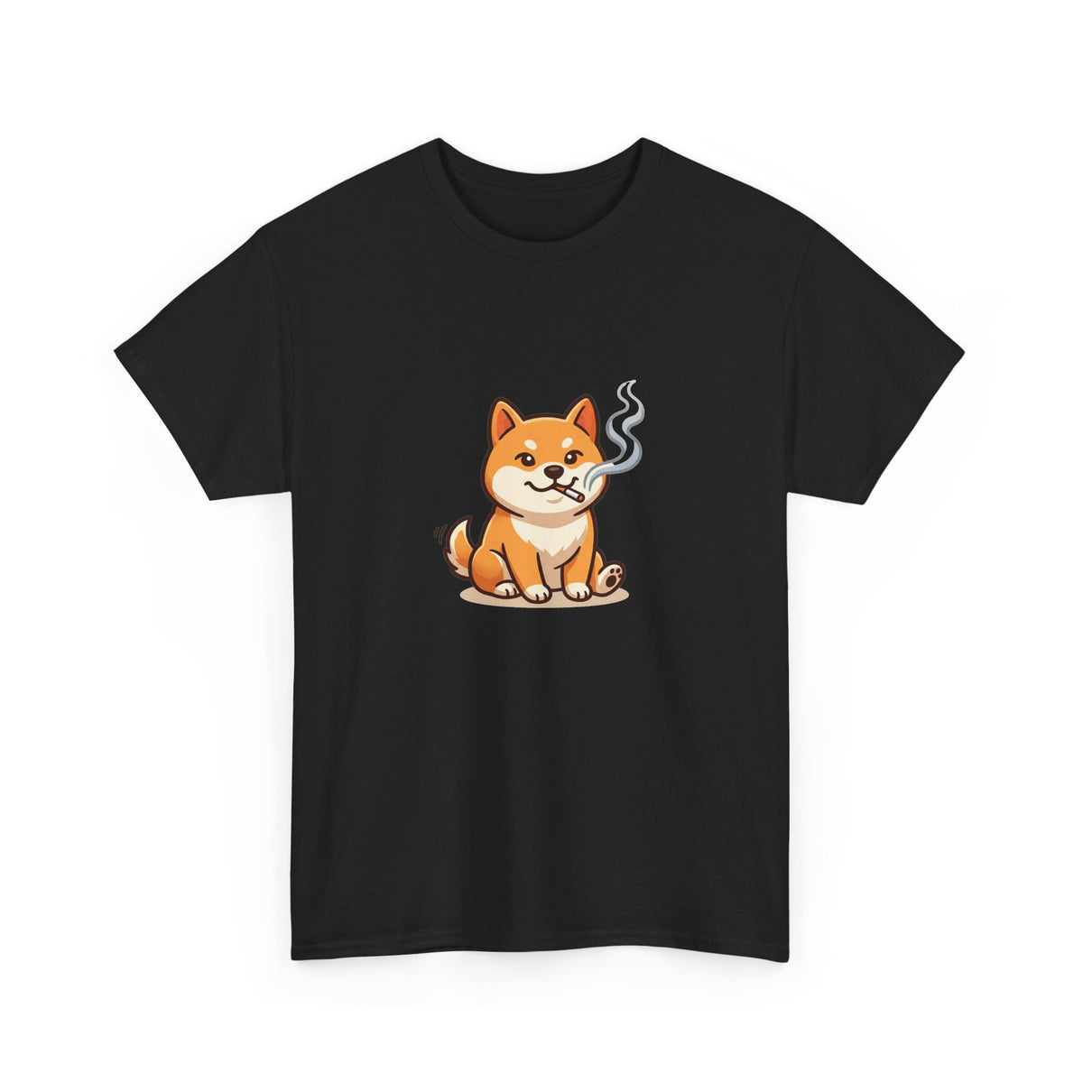 Shiba Inu Cartoon Tee — Cute Smiling Shiba Dog Graphic T-Shirt