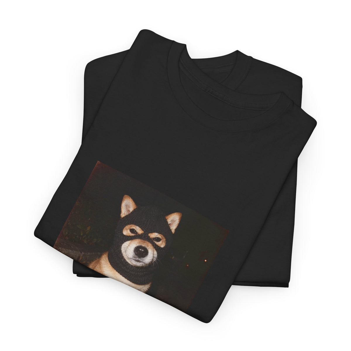 Shiba Inu Portrait T-Shirt — Cute Nighttime Dog Photo Tee