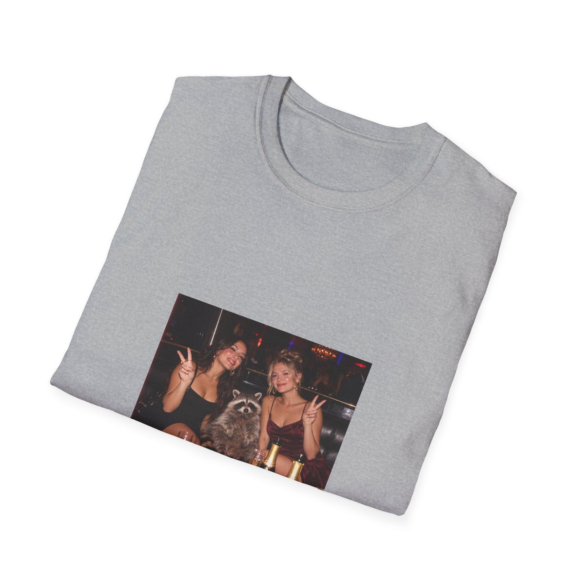 Raccoon At The Club T-Shirt - Funny Raccoon Unisex Shirt
