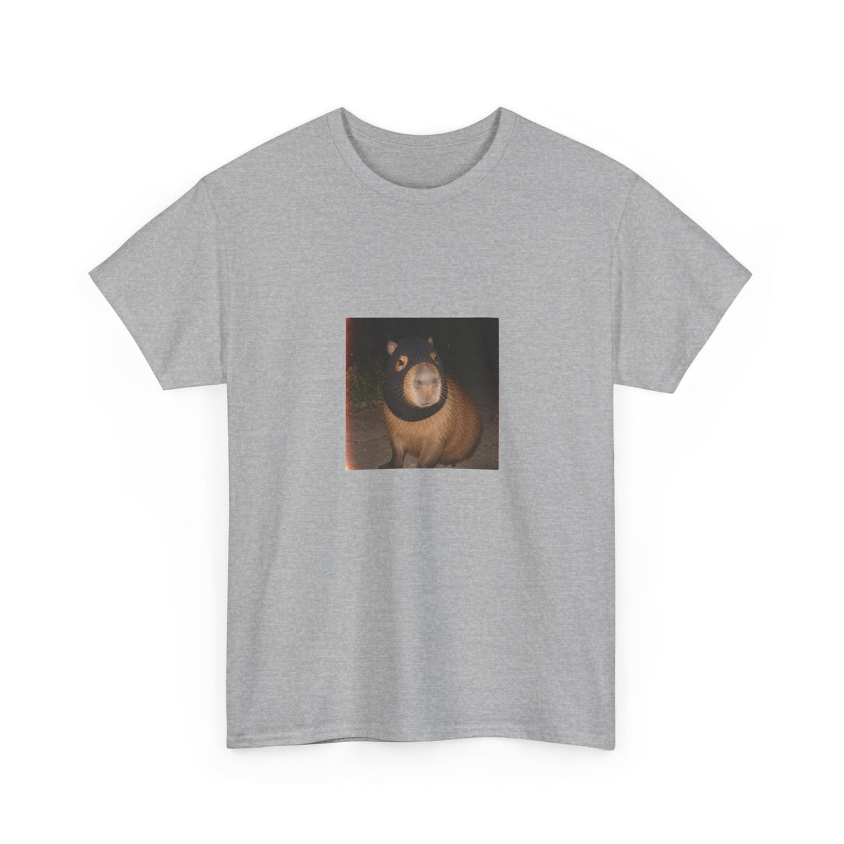 Capybara Balaclava T-Shirt — Vintage Surreal Portrait Graphic Tee