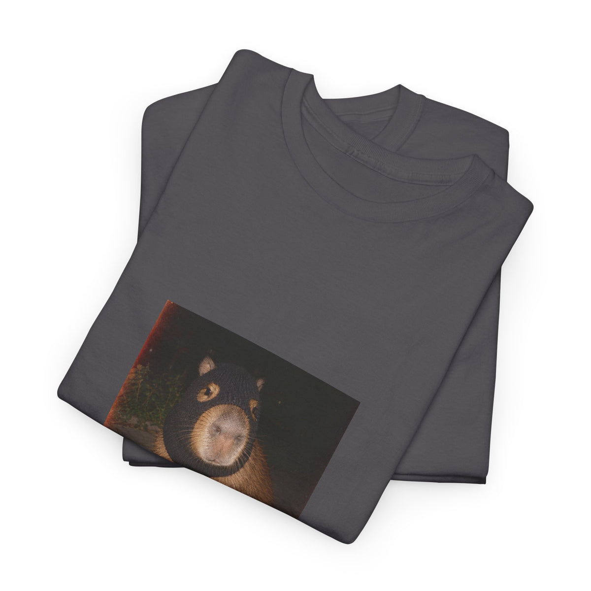 Capybara Balaclava T-Shirt — Vintage Surreal Portrait Graphic Tee