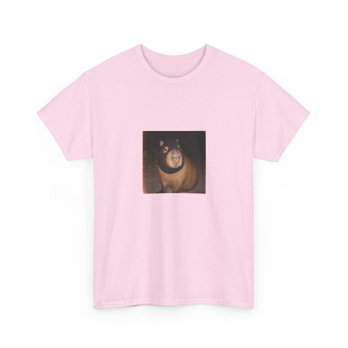 Capybara Balaclava T-Shirt — Vintage Surreal Portrait Graphic Tee