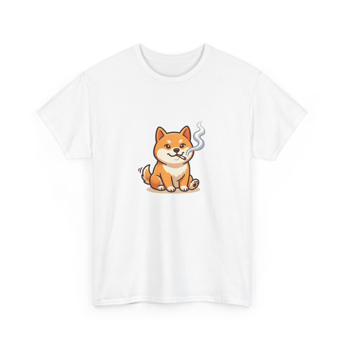 Shiba Inu Cartoon Tee — Cute Smiling Shiba Dog Graphic T-Shirt