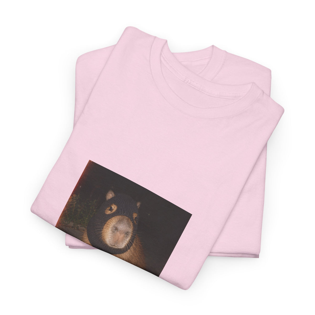 Capybara Balaclava T-Shirt — Vintage Surreal Portrait Graphic Tee