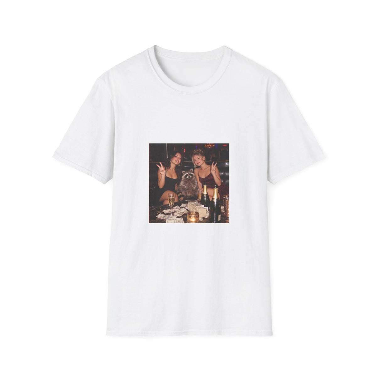 Raccoon At The Club T-Shirt - Funny Raccoon Unisex Shirt