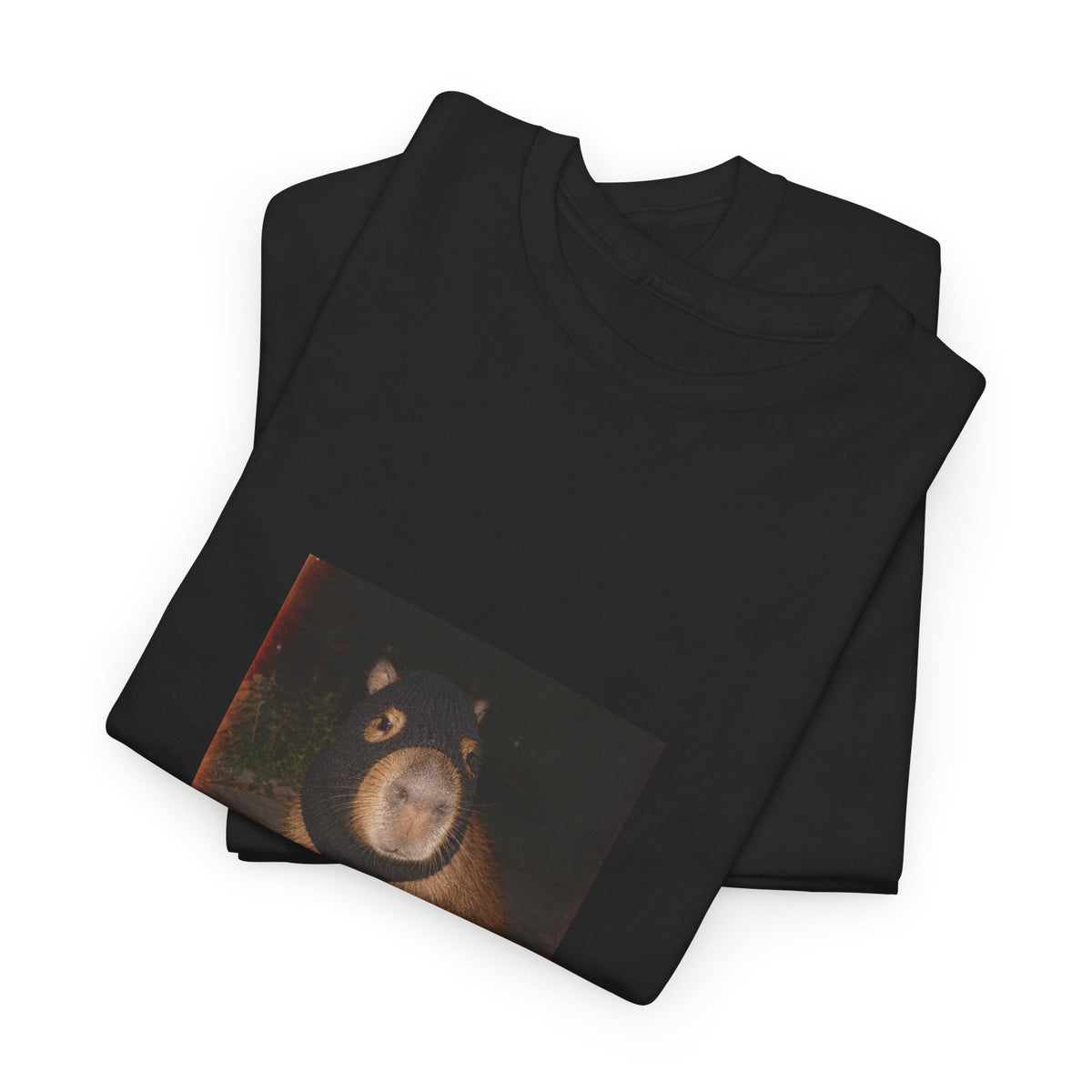 Capybara Balaclava T-Shirt — Vintage Surreal Portrait Graphic Tee