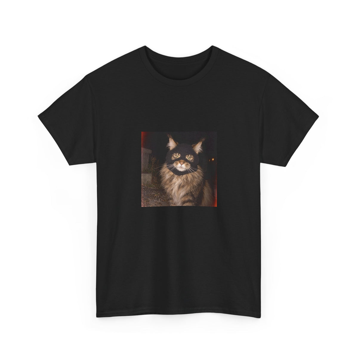 Cat Photo T‑Shirt — Cozy Fluffy Cat Portrait Tee