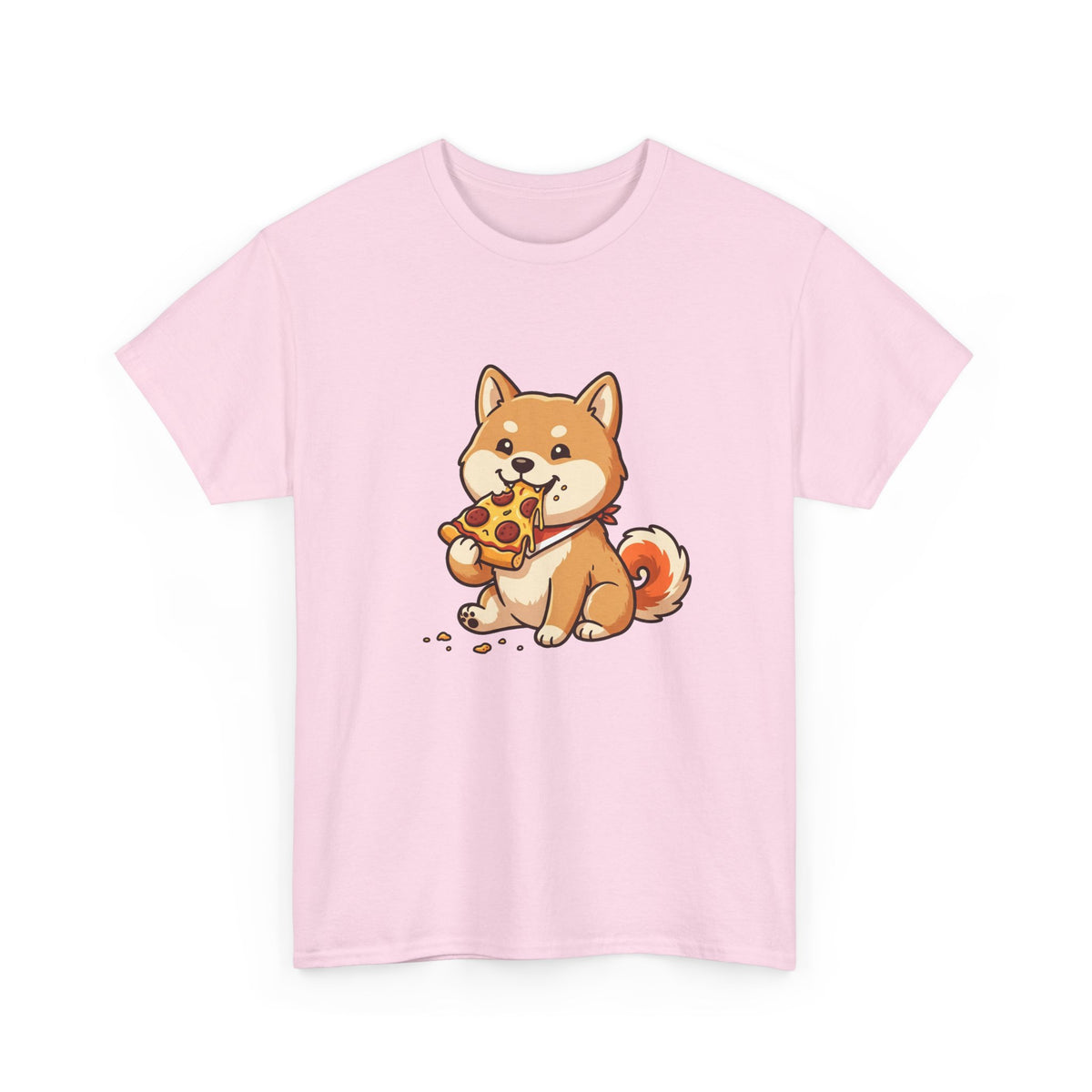 Shiba Inu Eating Pizza Unisex T‑Shirt